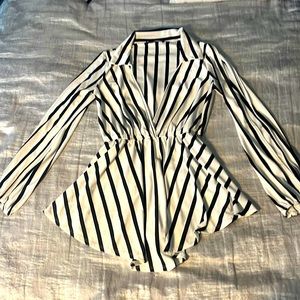 Akira Striped Jumpsuit